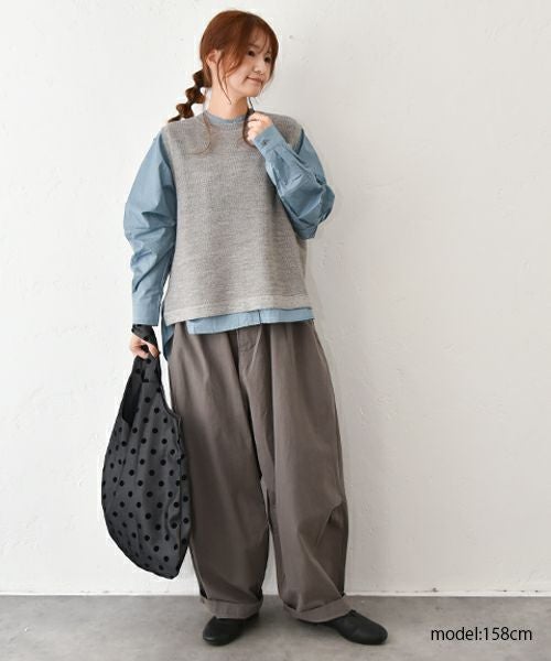HEAVENLY｜Cotton Linen Wool Mix Knit Vest [[2549184]][C]
