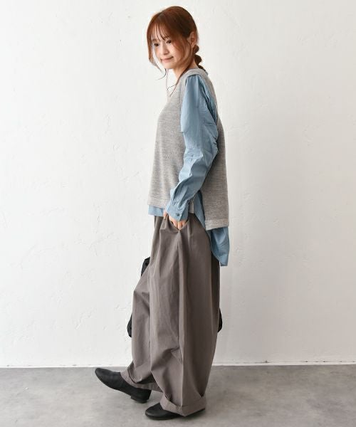 HEAVENLY｜Cotton Linen Wool Mix Knit Vest [[2549184]][C]