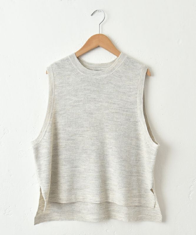 HEAVENLY｜Cotton Linen Wool Mix Knit Vest [[2549184]][C]