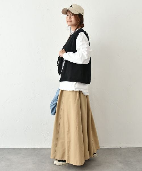 her.｜裏毛ジップベスト [[3254C-908]][C]