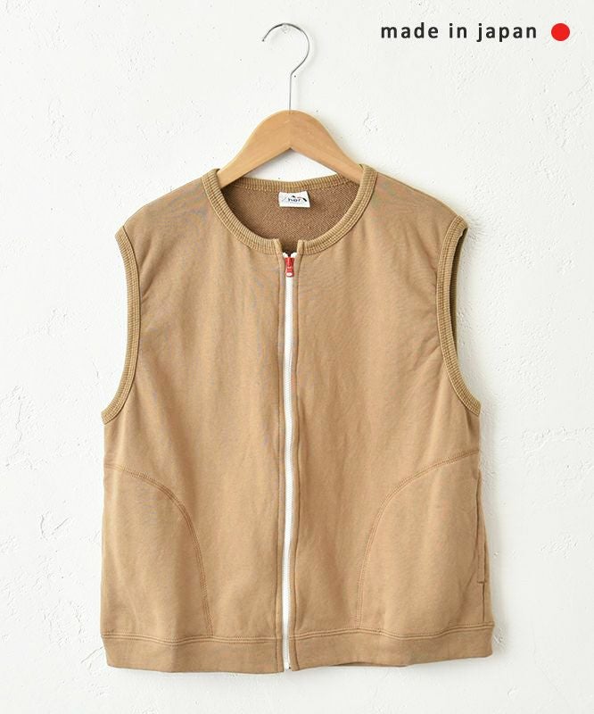 her.｜裏毛ジップベスト [[3254C-908]][C]