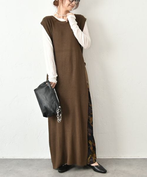  HUMS｜ロングニットベスト [[RNK-2593]][C]