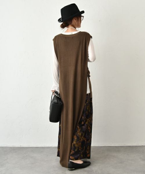  HUMS｜ロングニットベスト [[RNK-2593]][C]