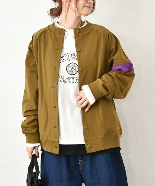 Gives a sense of fullment｜配色テープカーデ [[853121]][C]