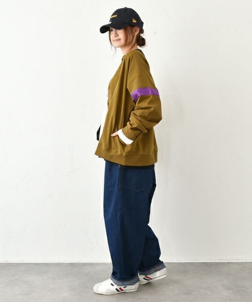 Gives a sense of fullment｜配色テープカーデ [[853121]][C]