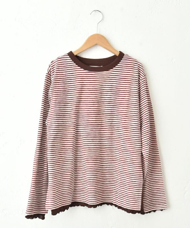 Gives a sense of fullment｜ボーダーレイヤードTee [[853309]][C]