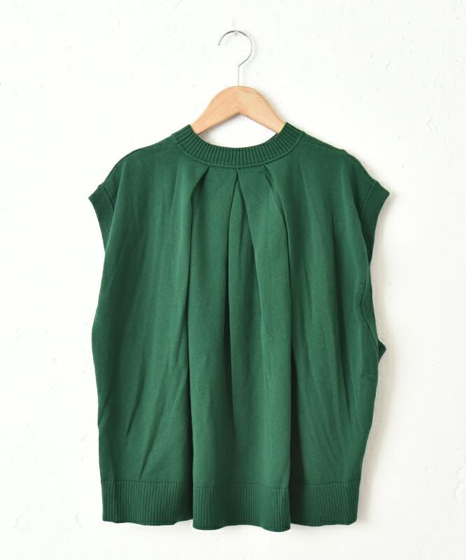 hagumu｜バックタックコットンニットベスト [[ha-BE-31]][C]