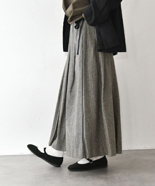 No18｜千鳥柄タックスカート [[H25015]][C]