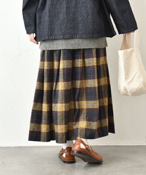 No18｜千鳥柄タックスカート [[H25015]][C]