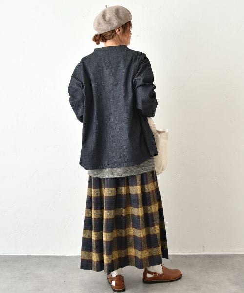 No18｜千鳥柄タックスカート [[H25015]][C]