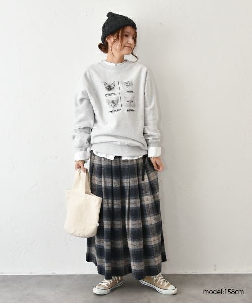 No18｜千鳥柄タックスカート [[H25015]][C]