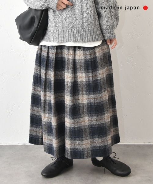 No18｜千鳥柄タックスカート [[H25015]][C]