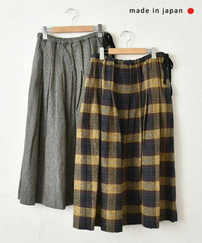  No18｜千鳥柄タックスカート [[H25015]][C]