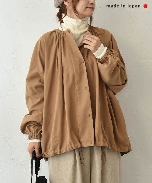 No18｜ギャザーネックワイドブルゾン [[15073]][C]