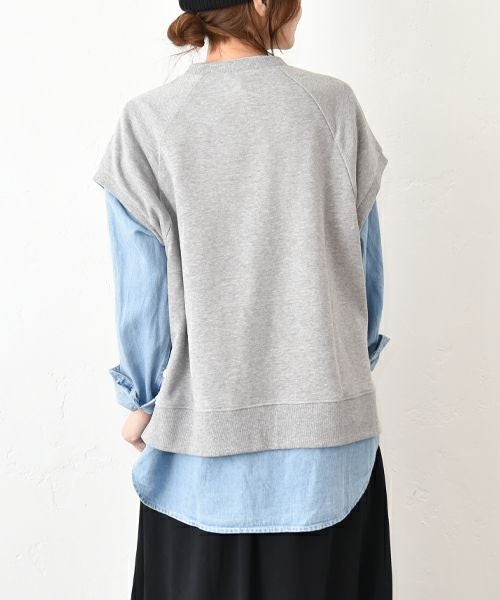 her.｜ミニ裏毛スリット入ベスト [[325073]][C]