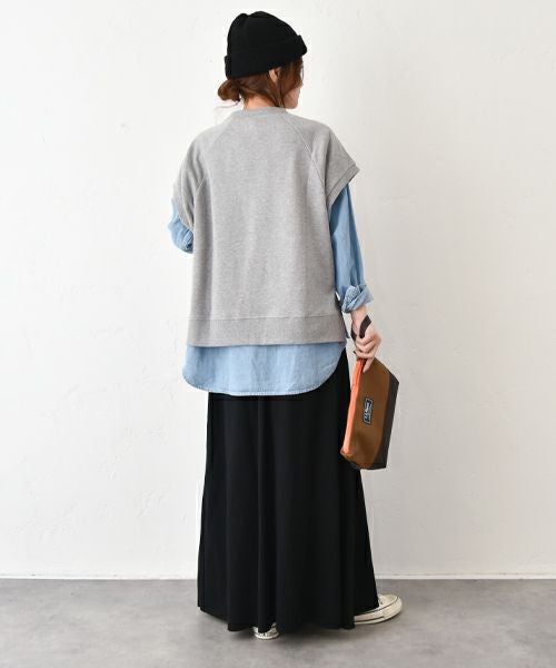 her.｜ミニ裏毛スリット入ベスト [[325073]][C]