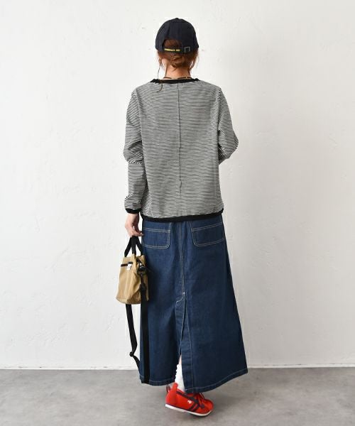 and quarter｜10分袖ボーダーカットソー [[MA-054]][C]