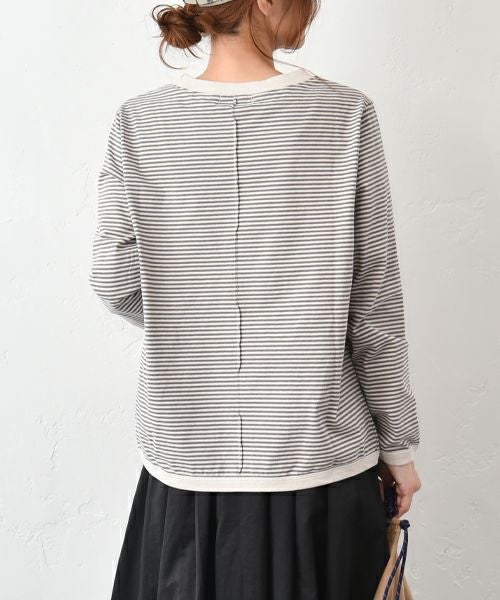 and quarter｜10分袖ボーダーカットソー [[MA-054]][C]