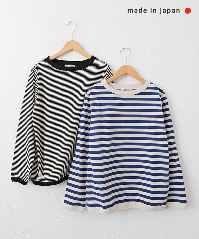 and quarter｜10分袖ボーダーカットソー [[MA-054]][C]