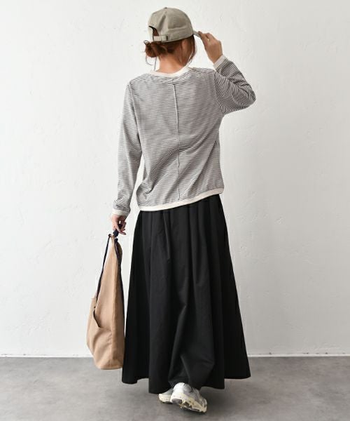 and quarter｜10分袖ボーダーカットソー [[MA-054]][C]