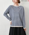 and quarter｜10分袖ボーダーカットソー [[MA-054]][C]