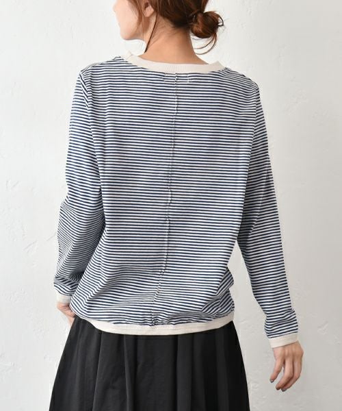 and quarter｜10分袖ボーダーカットソー [[MA-054]][C]