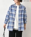 her.｜バンドカラーチェックシャツ [[CE3SH230802E]][C]