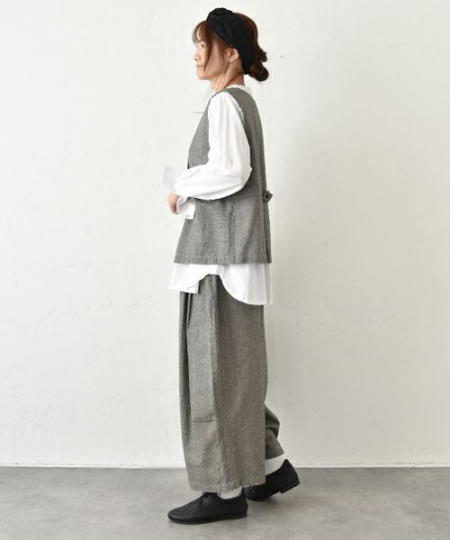 SUN VALLEY｜綿麻千鳥ベスト [[SK6037252]][C]