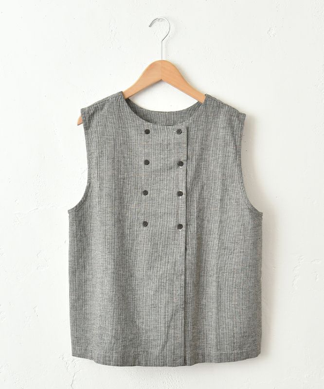 SUN VALLEY｜綿麻千鳥ベスト [[SK6037252]][C]