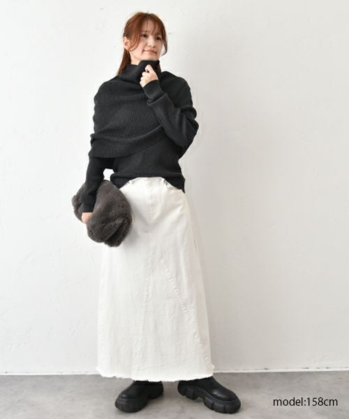 HUMS｜カットオフデニムスカート [[HUM-048]][C]