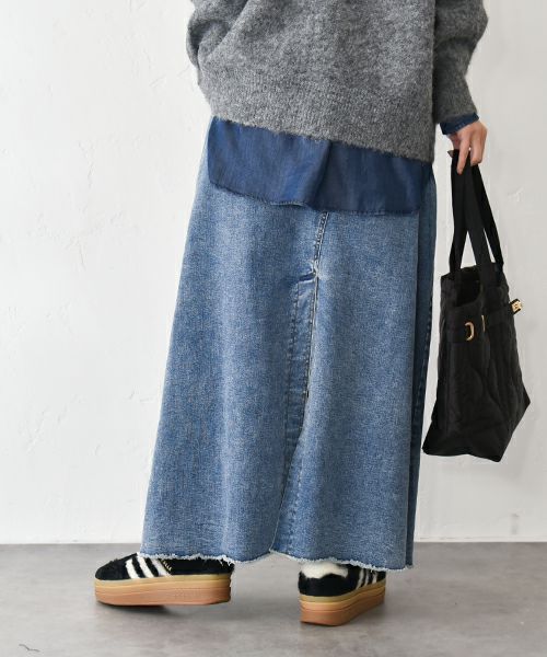 HUMS｜カットオフデニムスカート [[HUM-048]][C]