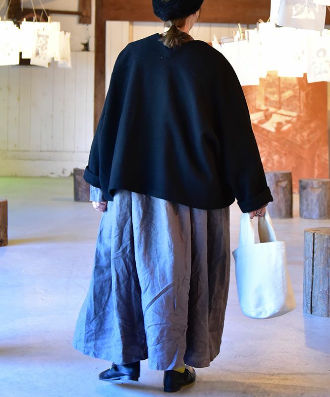  08Mab｜14番手リネンピンタックワンピース [[CF-825HF1224]][C]