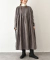  08Mab｜14番手リネンピンタックワンピース [[CF-825HF1224]][C]