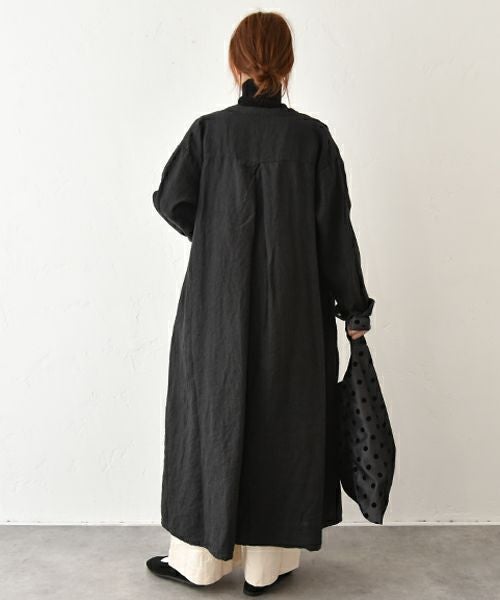 08Mab｜9番手リネンワイドピンタックワンピース [[CF-825HF1247]][C]