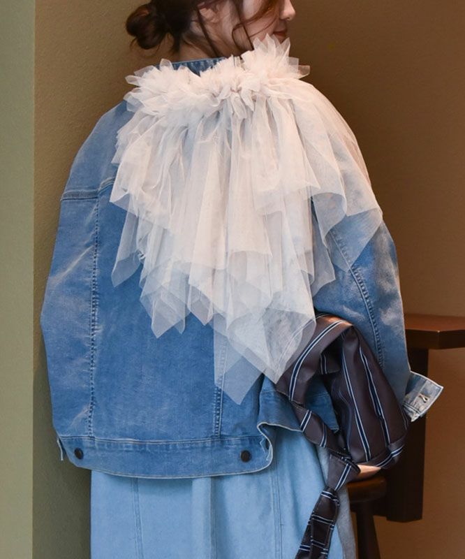 HUMS｜ピン付チュールストール [[C-5106]][C]