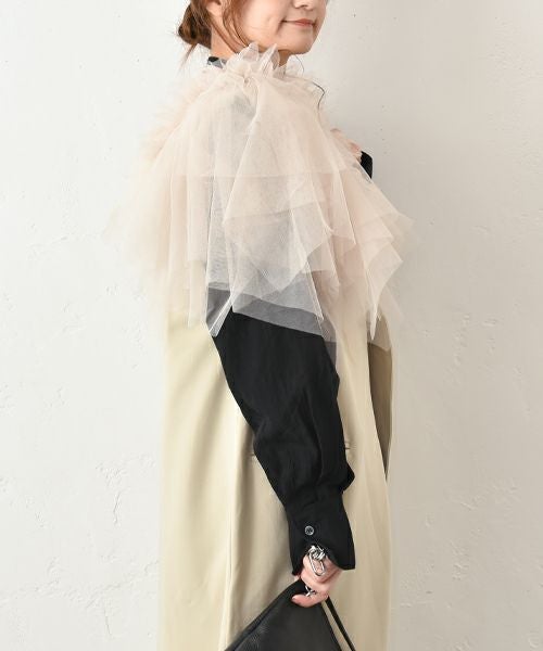 HUMS｜ピン付チュールストール [[C-5106]][C]