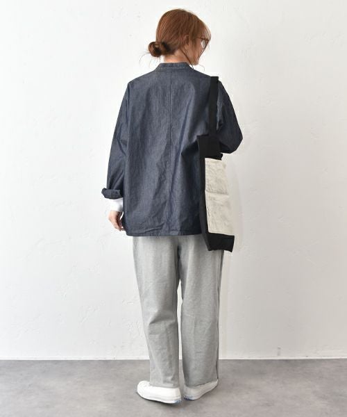 her.｜コットンナイロンデニムノーカラージャケット [[CE3JK250806]][C]