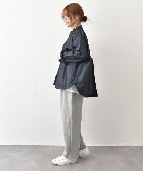 her.｜コットンナイロンデニムノーカラージャケット [[CE3JK250806]][C]