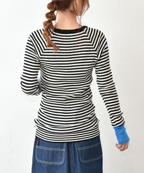 IN THE MARKET｜袖口切替テレコクルーインナー [[08092]][C]