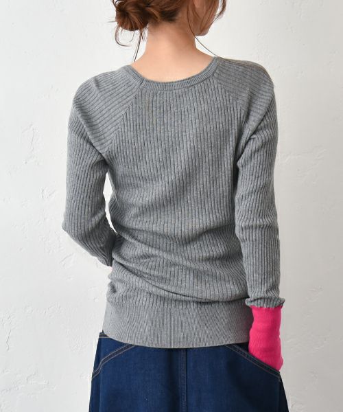 IN THE MARKET｜袖口切替テレコクルーインナー [[08092]][C]