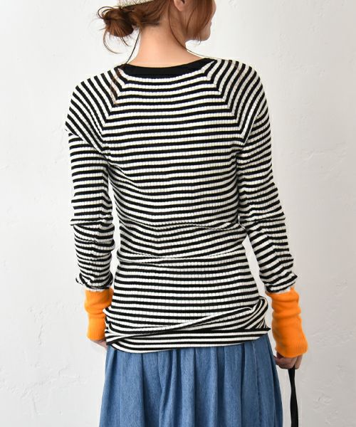 IN THE MARKET｜袖口切替テレコクルーインナー [[08092]][C]