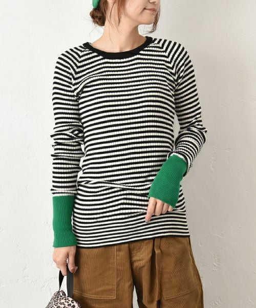 IN THE MARKET｜袖口切替テレコクルーインナー [[08092]][C]