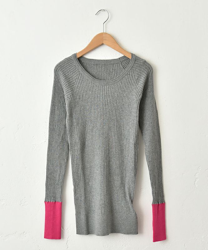 IN THE MARKET｜袖口切替テレコクルーインナー [[08092]][C]