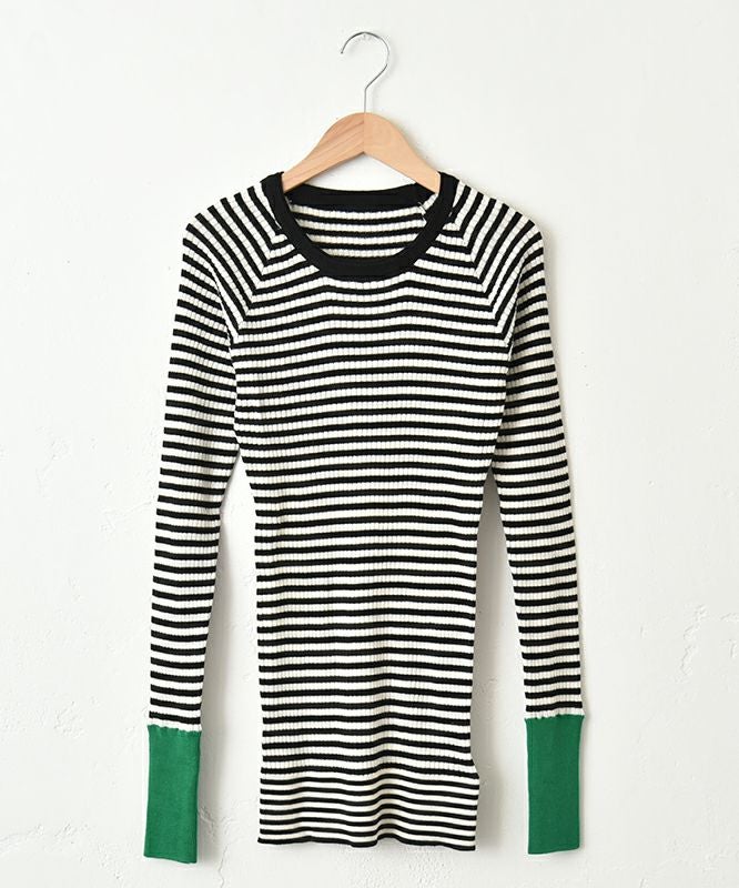 IN THE MARKET｜袖口切替テレコクルーインナー [[08092]][C]