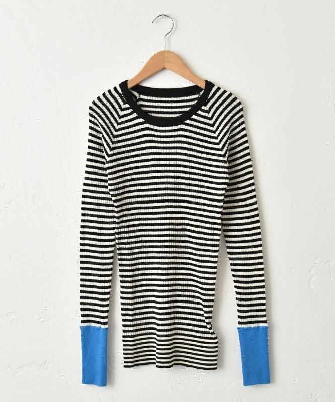 IN THE MARKET｜袖口切替テレコクルーインナー [[08092]][C]