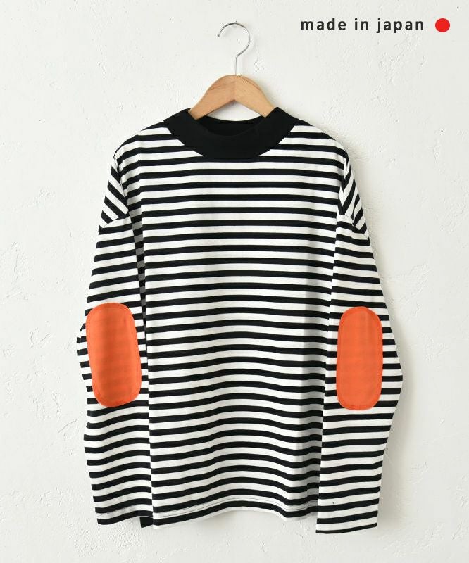 her.｜エルボパッチ付きボーダーカットソー [[131302H]][C]