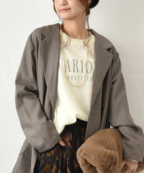  HUMS｜シアーロゴカットソー [[C-5113]][C]