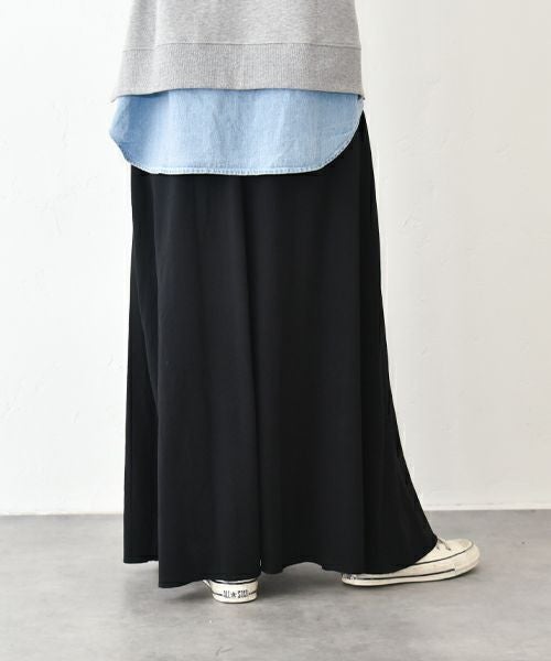 her.｜ミニ裏毛フレアロングスカート [[131331H]][C]