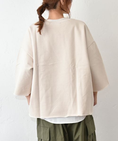 her.｜裾カットオフ9分袖カットソー [[131326H]][C]