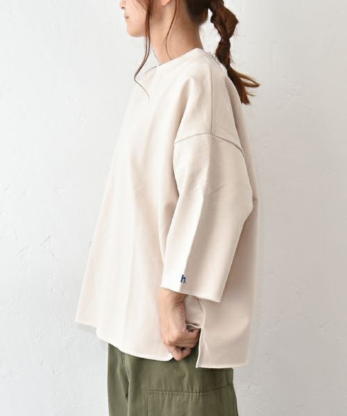 her.｜裾カットオフ9分袖カットソー [[131326H]][C]